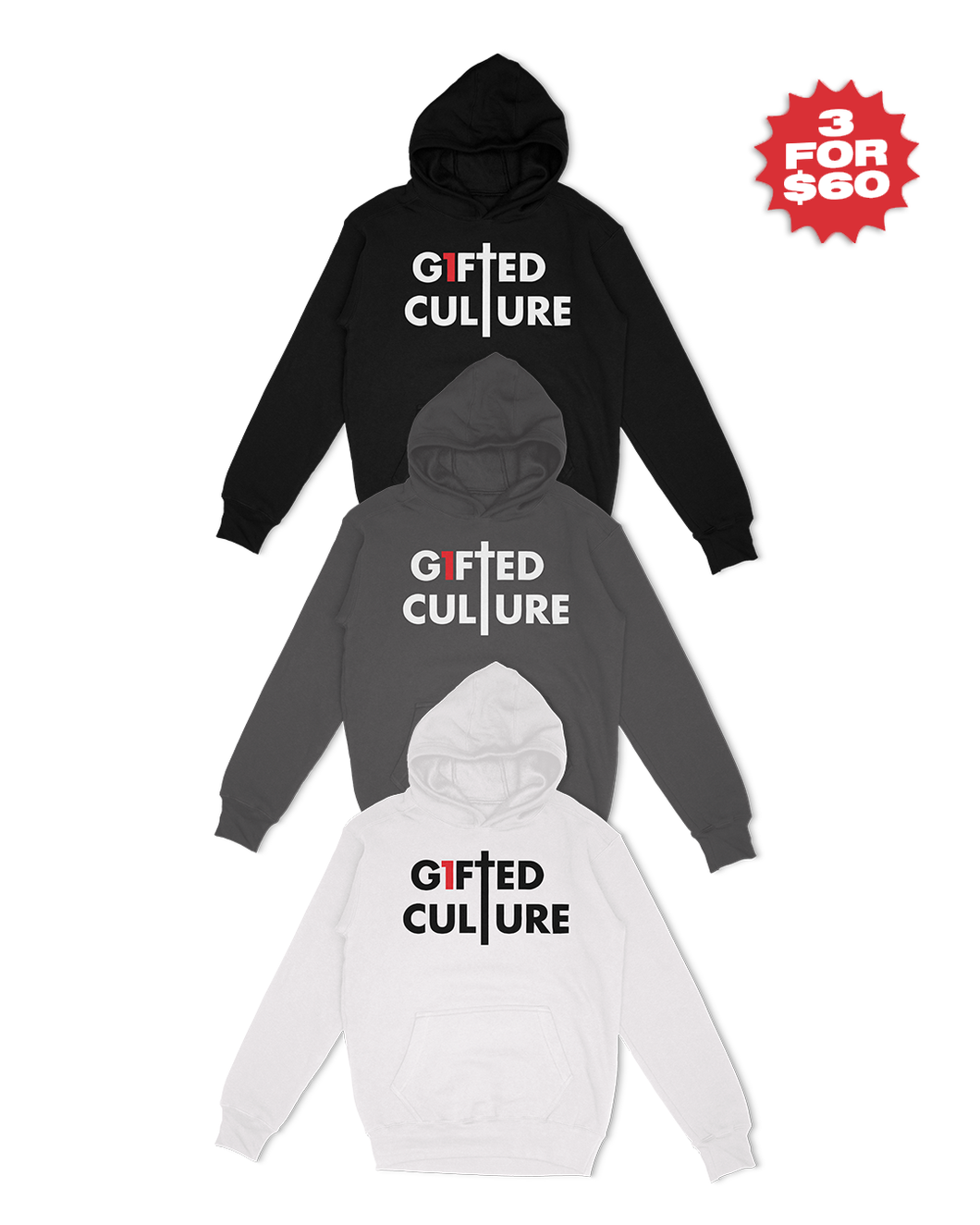 3-HOODIE BUNDLE (BLACK/WHITE/GRAY)